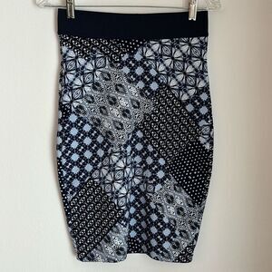 Margaret O’Leary Women Pull On Tie Dye Patch Pencil work skirt blue size XS NWT!